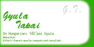 gyula tapai business card